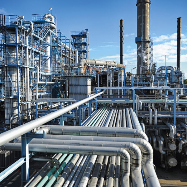 overall view of oil and gas installation